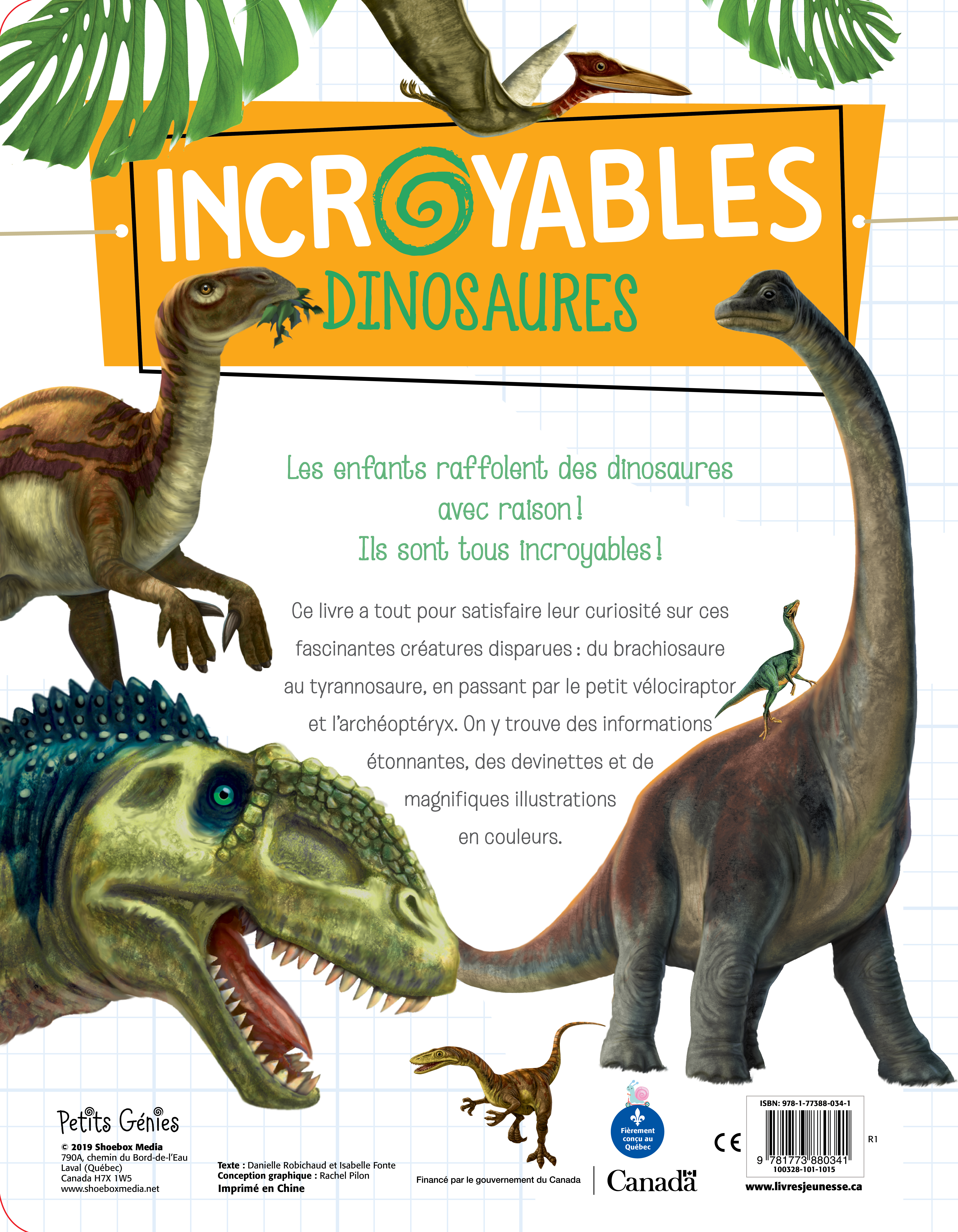 Incroyables dinosaures - Claire Chabot - PETITS GENIES