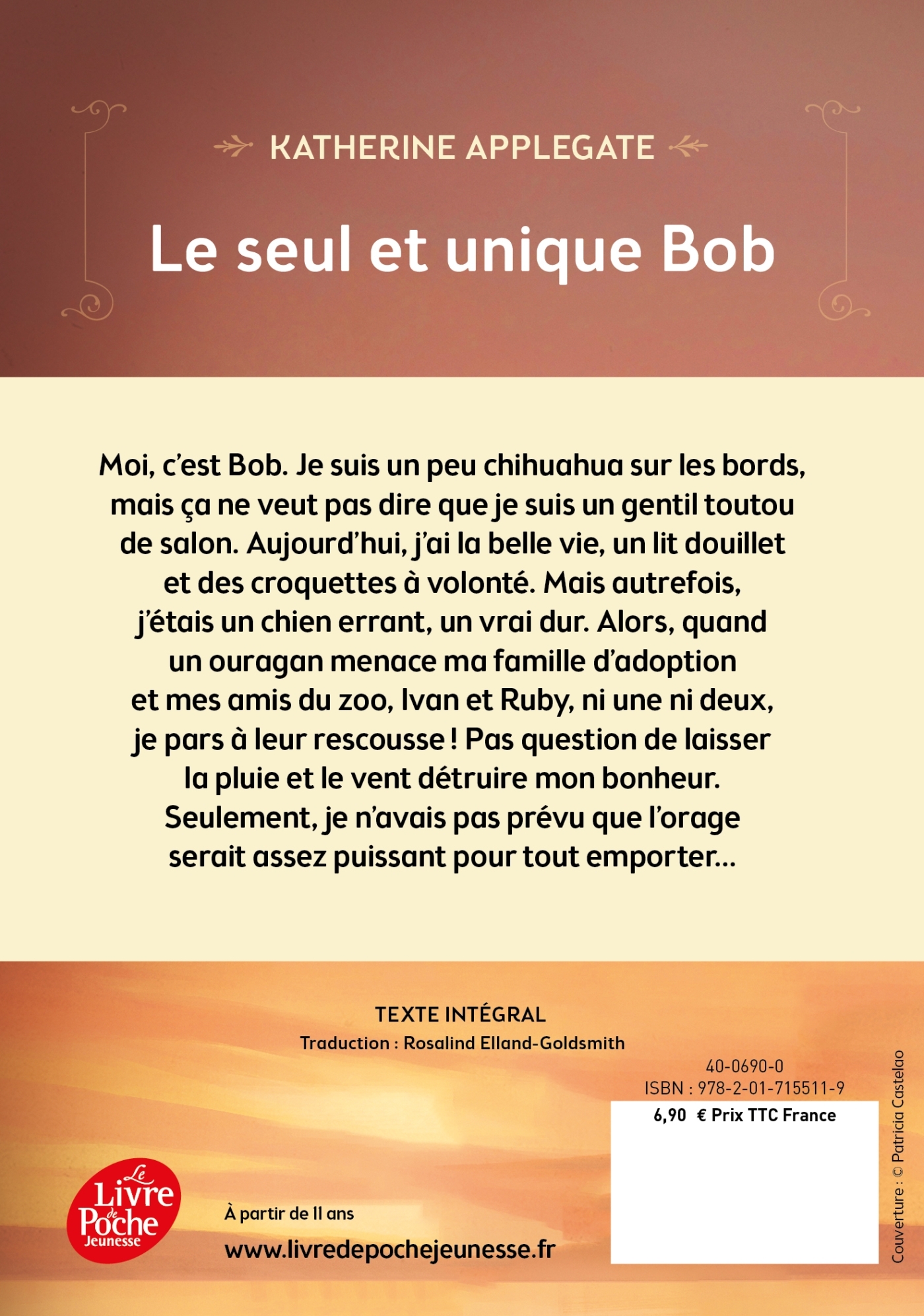 Le seul et unique Bob - Rosalind ELLAND-GOLDSMITH, Katherine Applegate - POCHE JEUNESSE