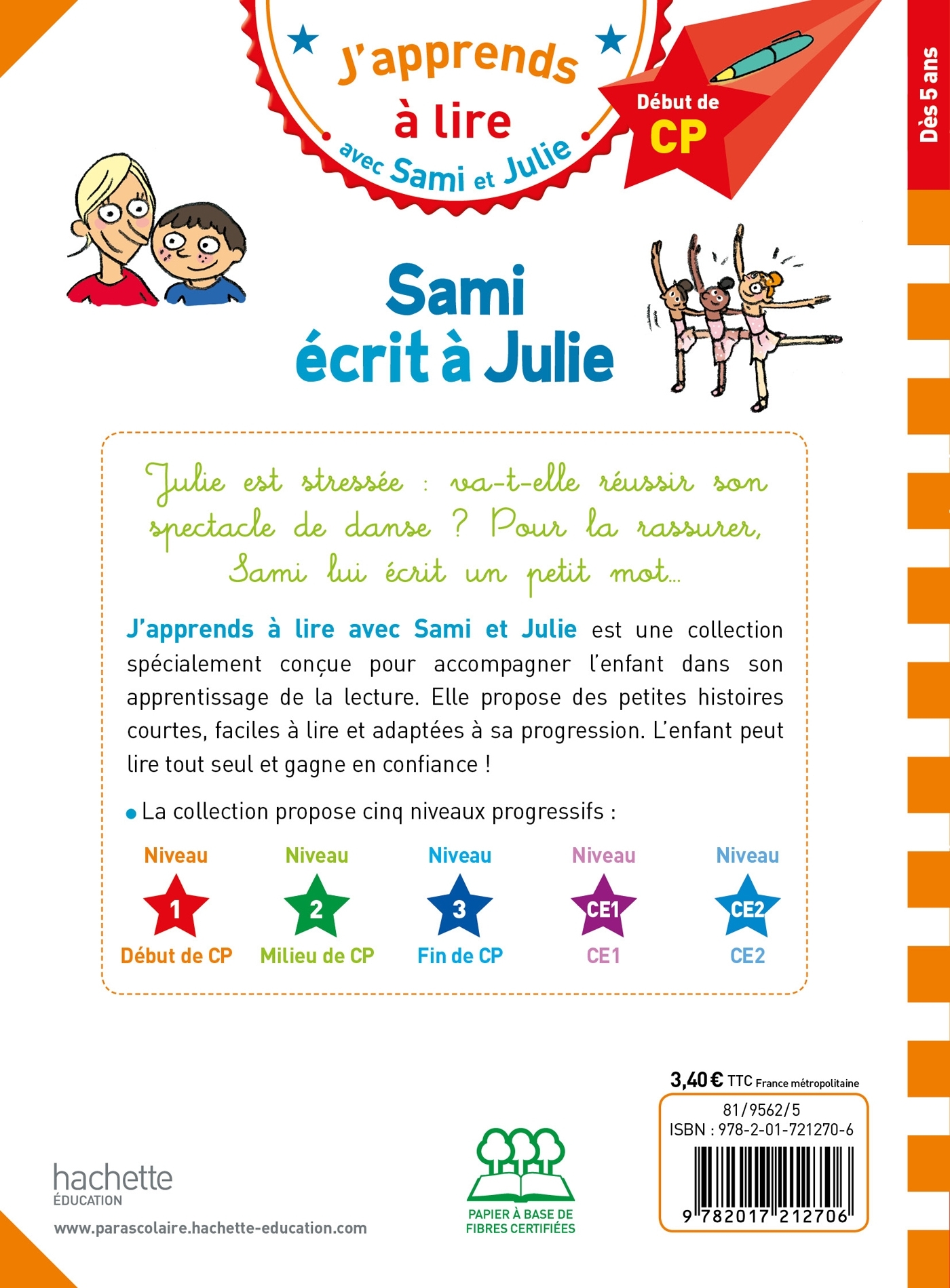 Sami et Julie CP Niveau 1 Sami écrit à Julie - Thérèse Bonté, Isabelle Albertin - HACHETTE EDUC