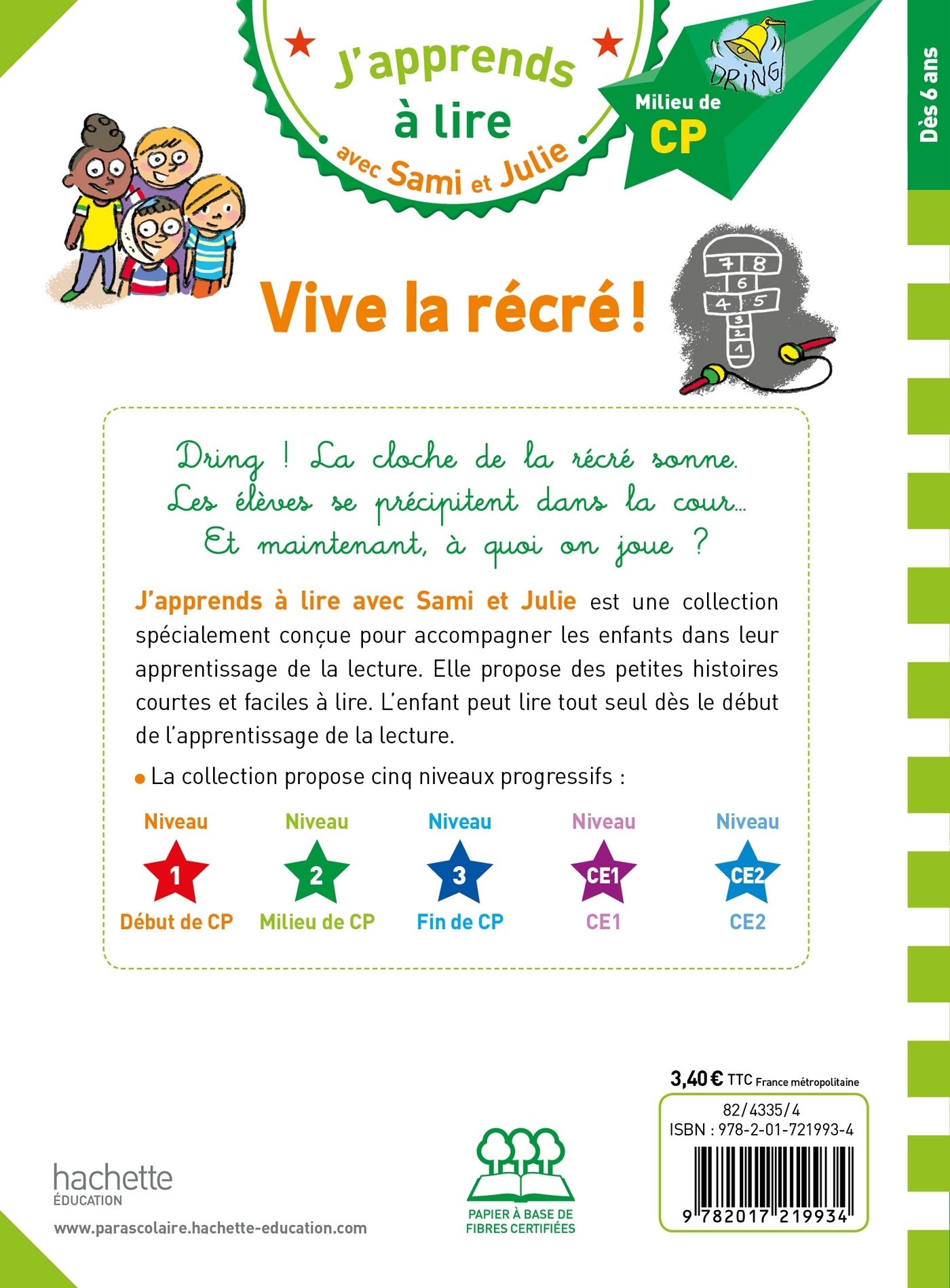 Sami et Julie CP Niveau 2 Vive la récré ! - Thérèse Bonté, Marion Fallot - HACHETTE EDUC