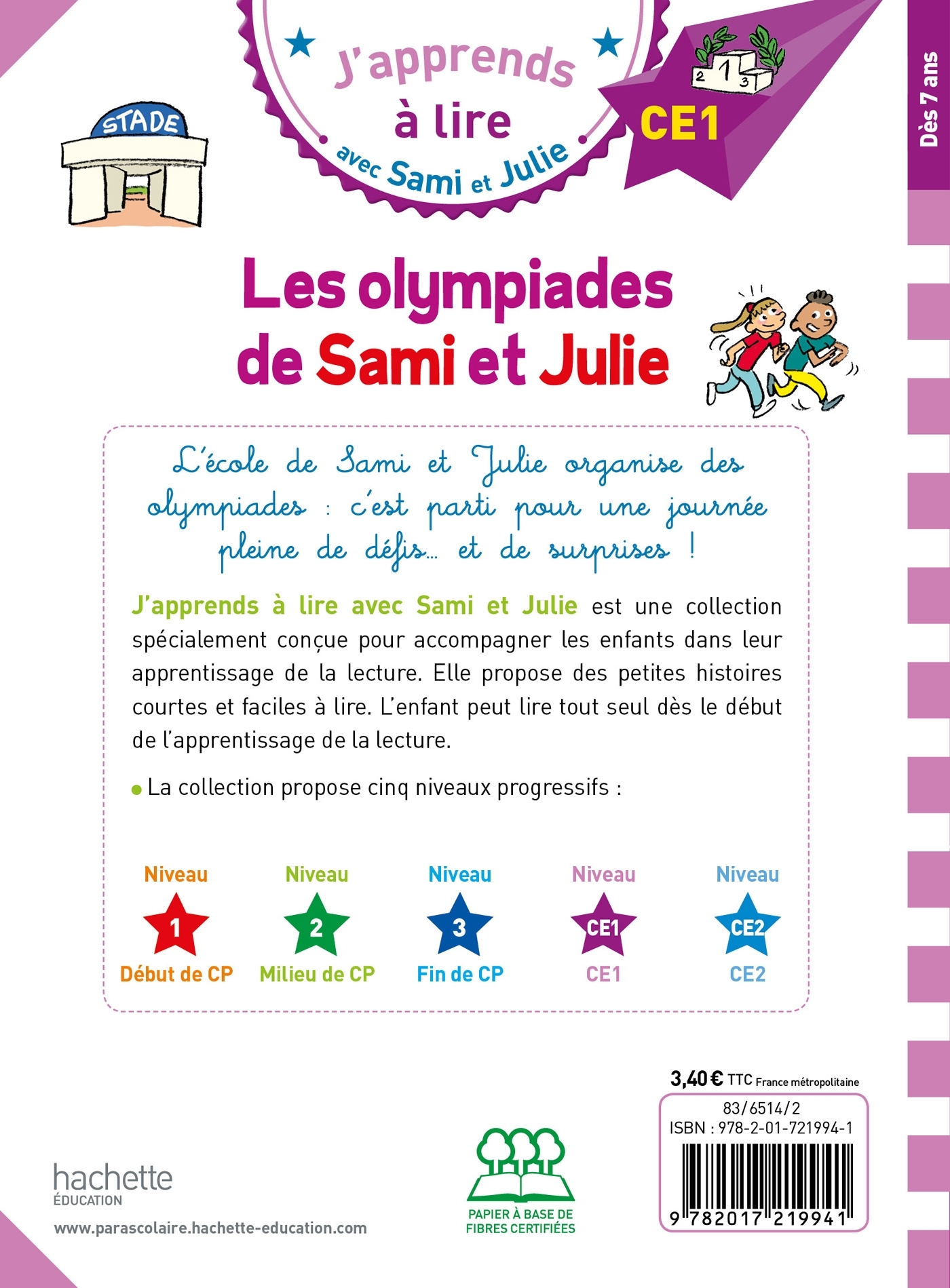 Sami et Julie CE1 Les olympiades de Sami et Julie - Thérèse Bonté, Marion Fallot - HACHETTE EDUC