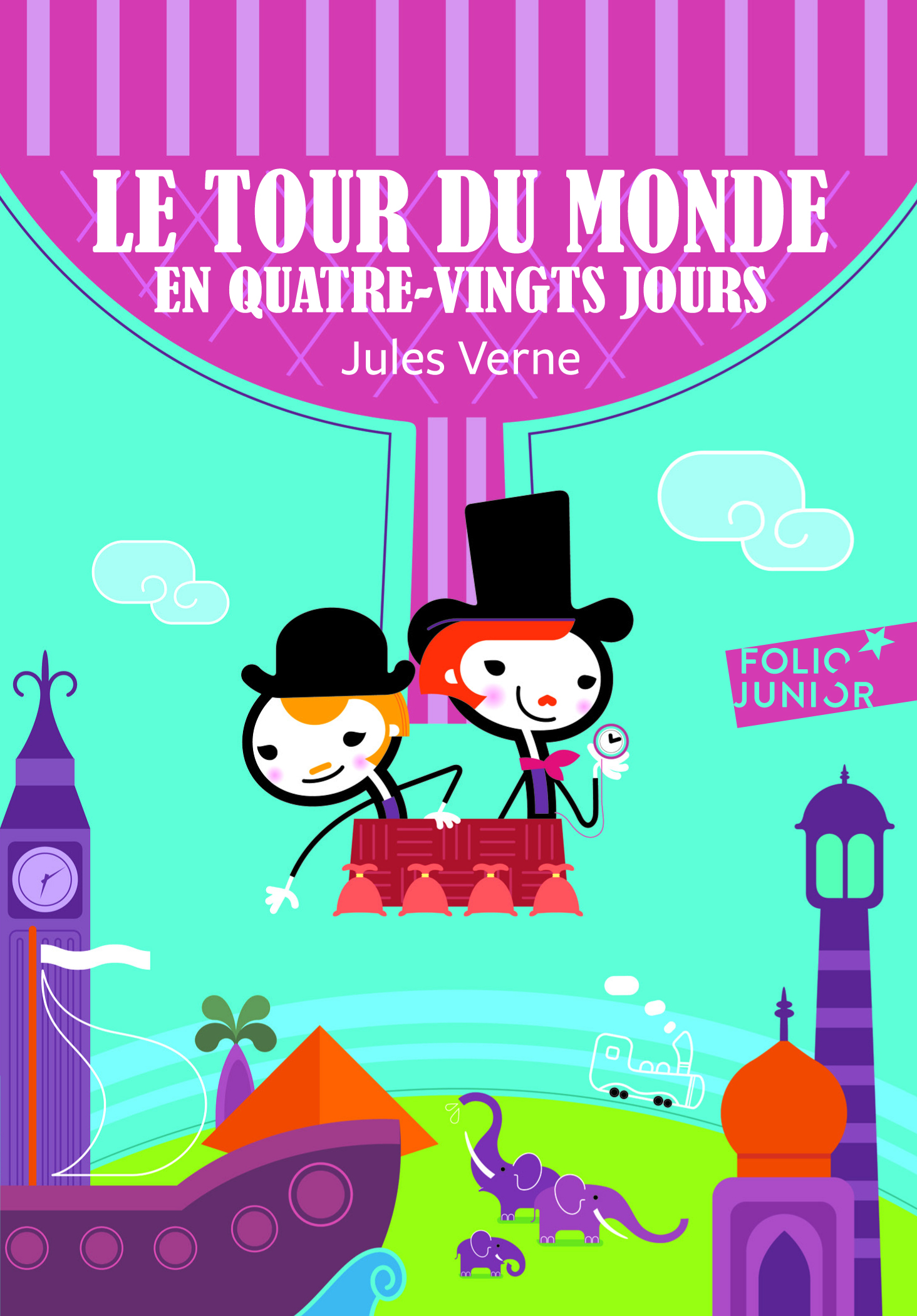 Le tour du monde en quatre-vingts jours - Jules Verne, L. Benett, C. de Neuville - GALLIMARD JEUNE