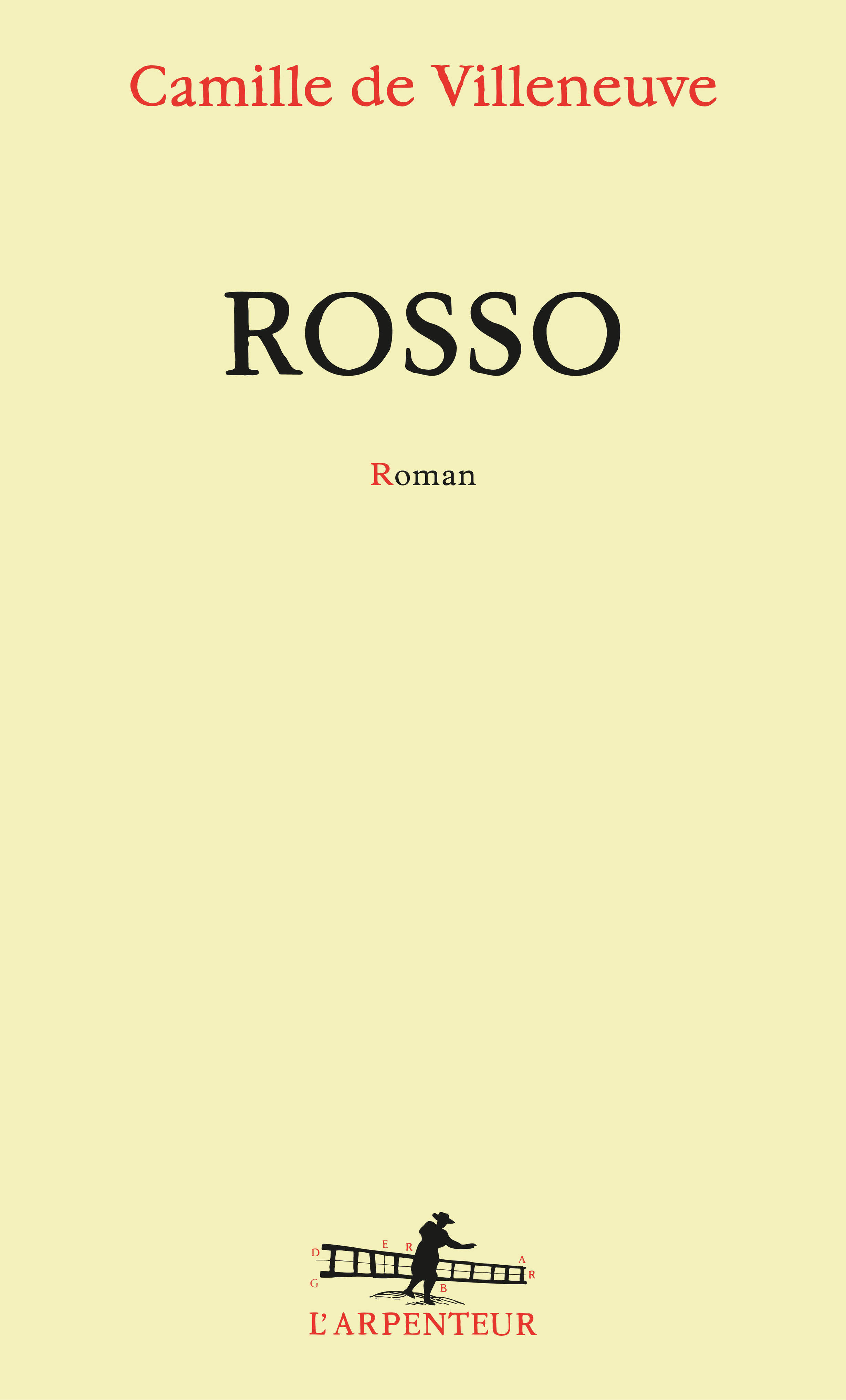 Rosso - Camille de Villeneuve - GALLIMARD