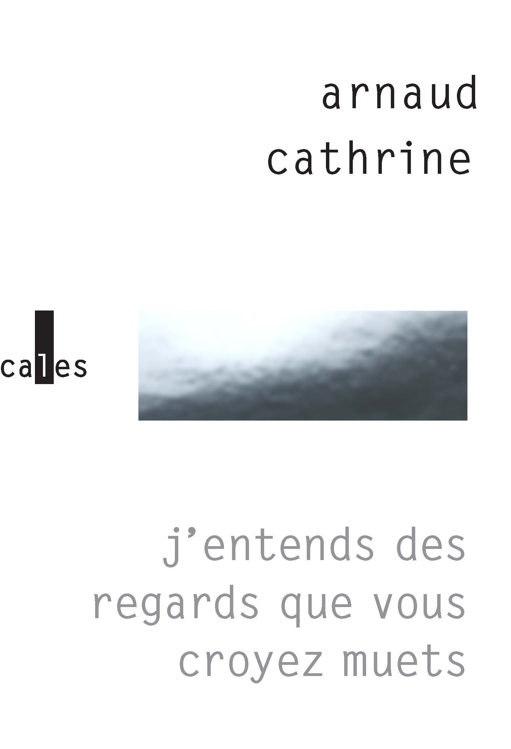 J'entends des regards que vous croyez muets - Arnaud Cathrine - VERTICALES