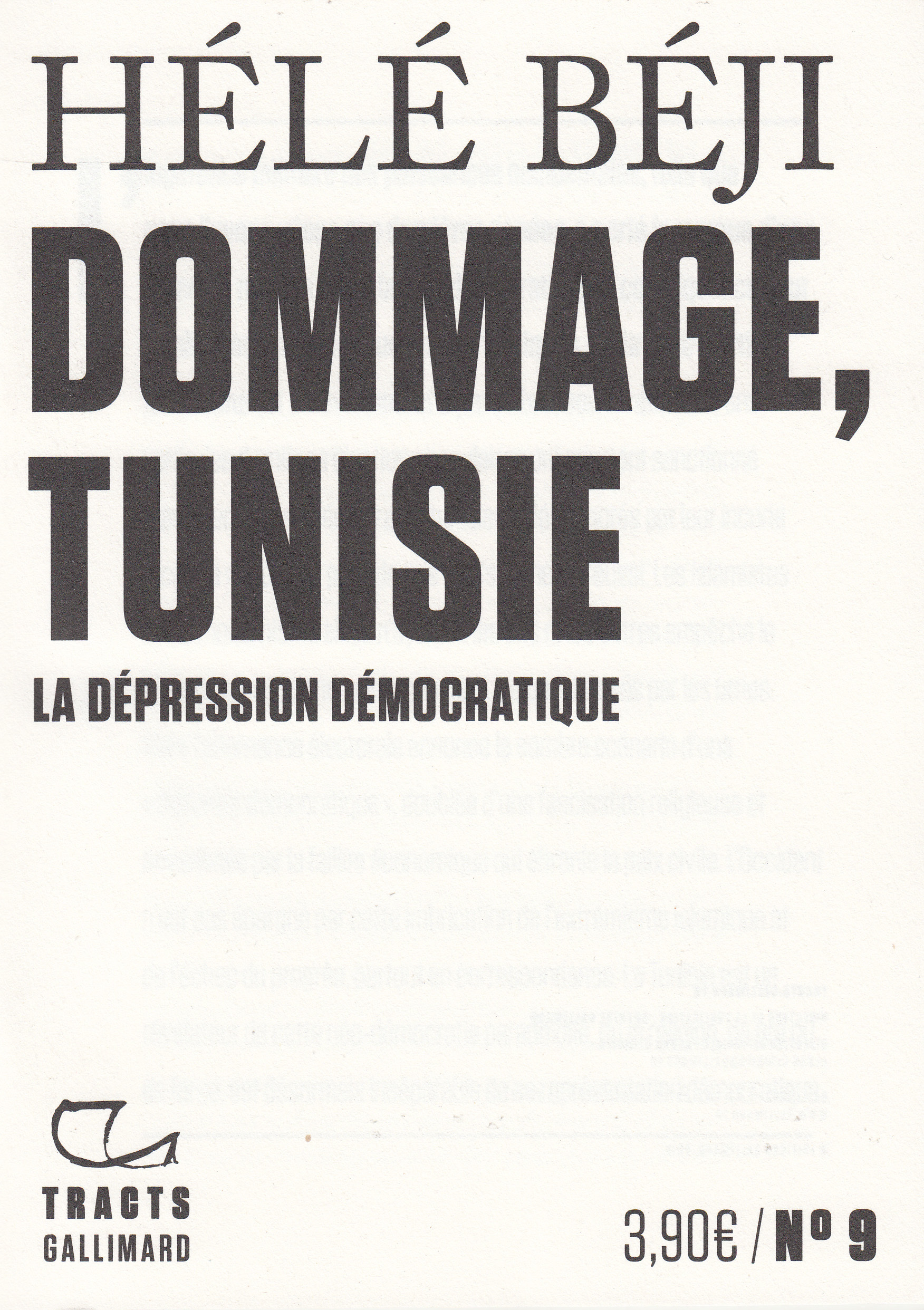 Dommage, Tunisie - Hele Beji - GALLIMARD