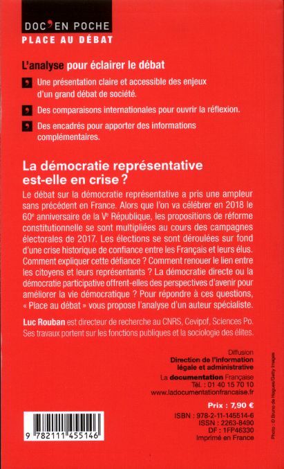 La démocratie représentative est-elle en crise ? -  Rouban - DOC FRANCAISE