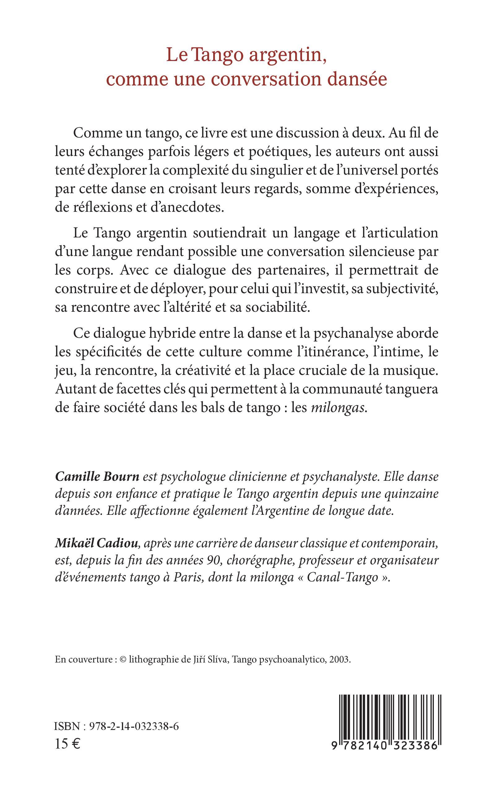 Le Tango argentin, comme une conversation dansée - Camille Bourn, Mikael Cadiou - L'HARMATTAN