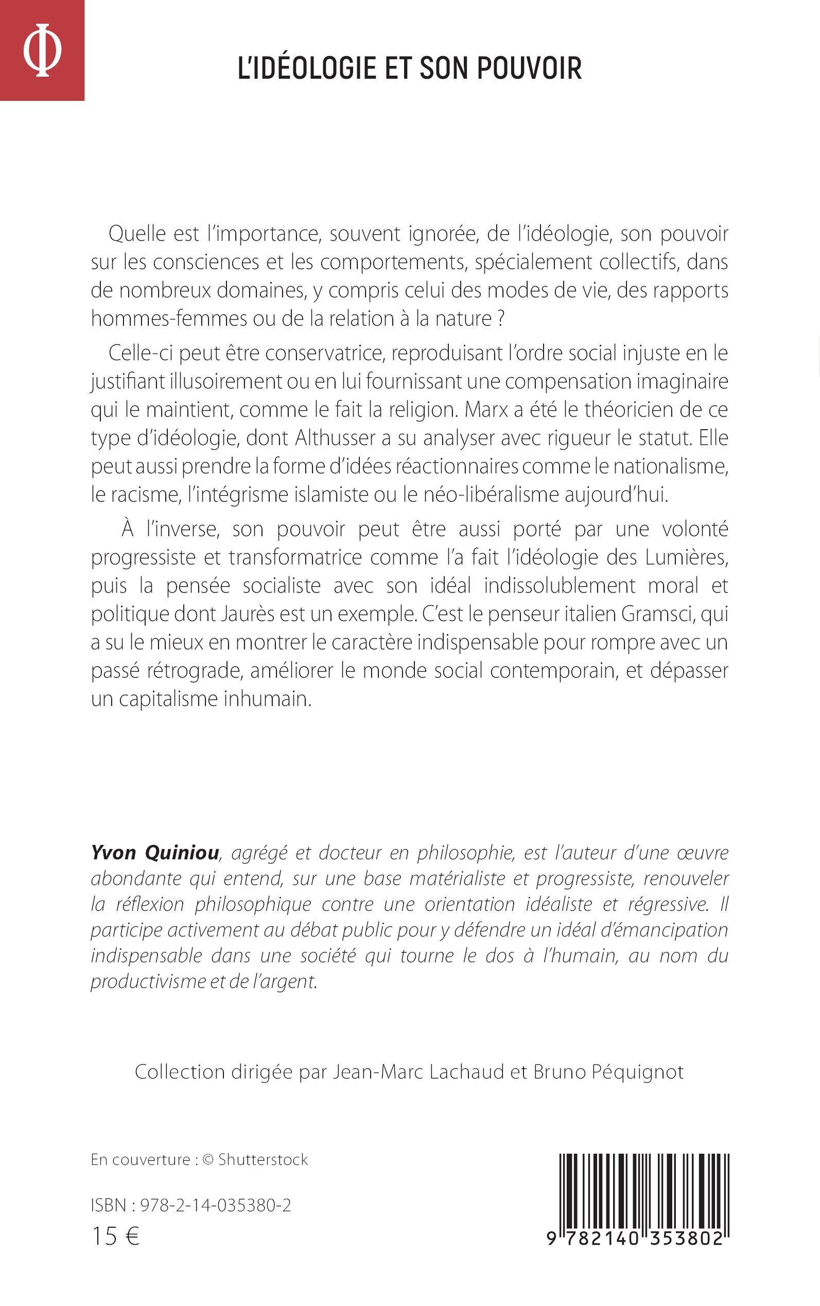L'idéologie et son pouvoir - Yvon Quiniou - L'HARMATTAN