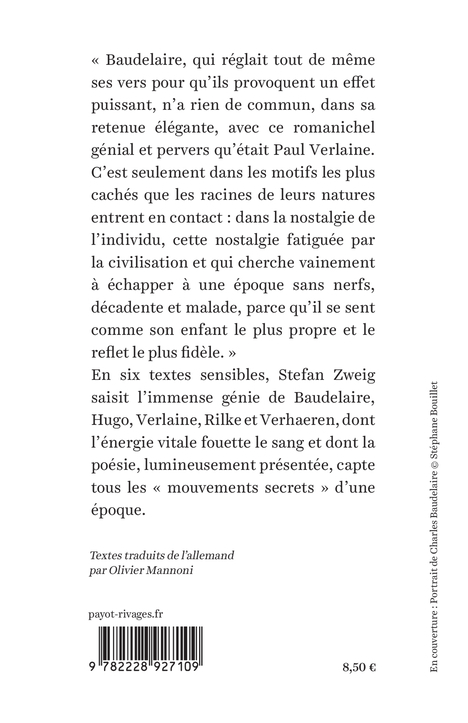 Baudelaire - Stefan Zweig, Olivier Mannoni - PAYOT