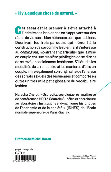 Se dire lesbienne - Natacha Chetcuti, Michel Bozon - PAYOT