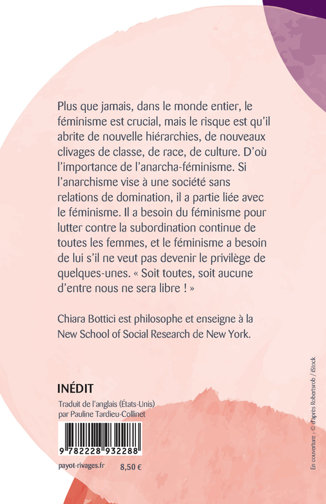 Manifeste anarcha-féministe - Chiara Bottici, Pauline Tardieu-Collinet - PAYOT
