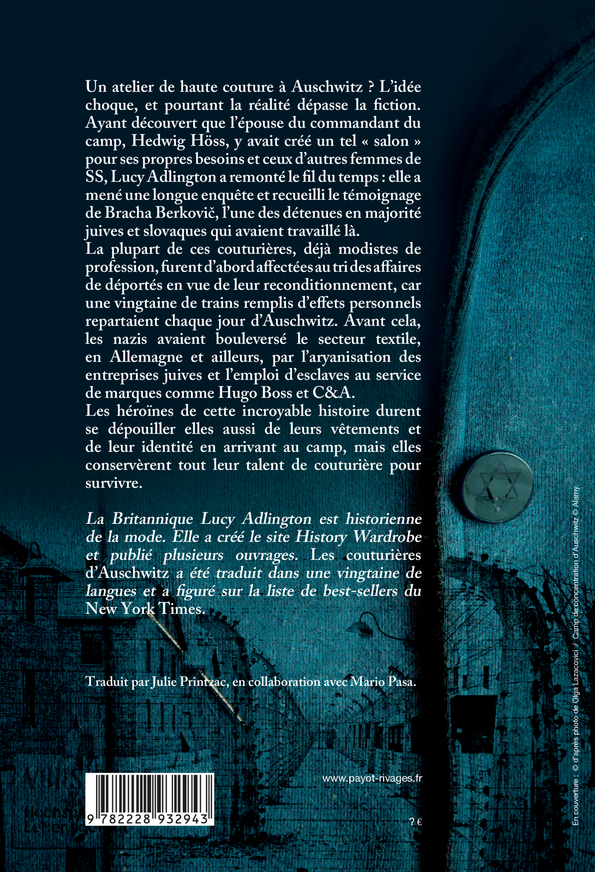 Les couturières d'Auschwitz - Lucy Adlington, Julie Printzac - PAYOT