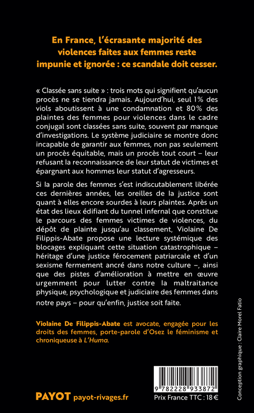 Classées sans suite - Violaine De filippis-abate - PAYOT