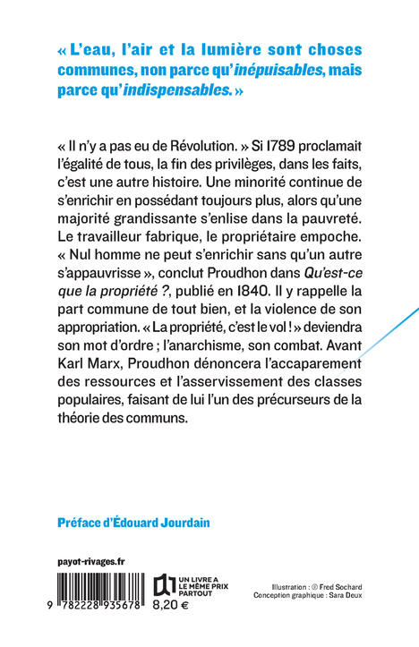 Qu'est-ce que la propriété? - Pierre-Joseph Proudhon, Édouard Jourdain - PAYOT
