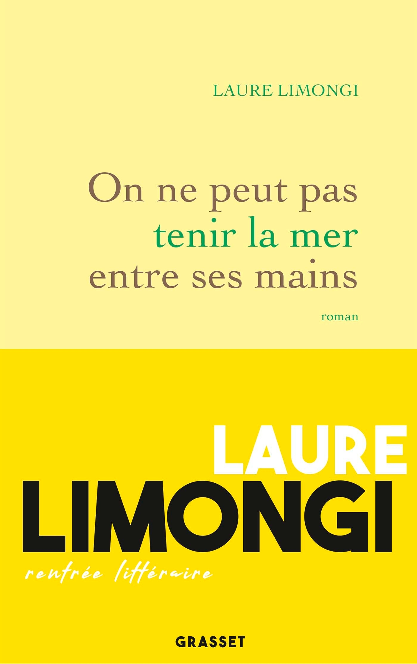 On ne peut pas tenir la mer entre ses mains - Laure Limongi - GRASSET