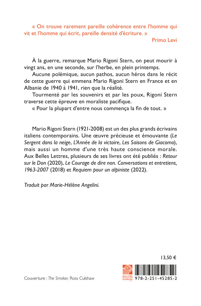En guerre - Mario Rigoni Stern, Marie-Hélène ANGELINI, Marie-Hélène ANGELINI - BELLES LETTRES