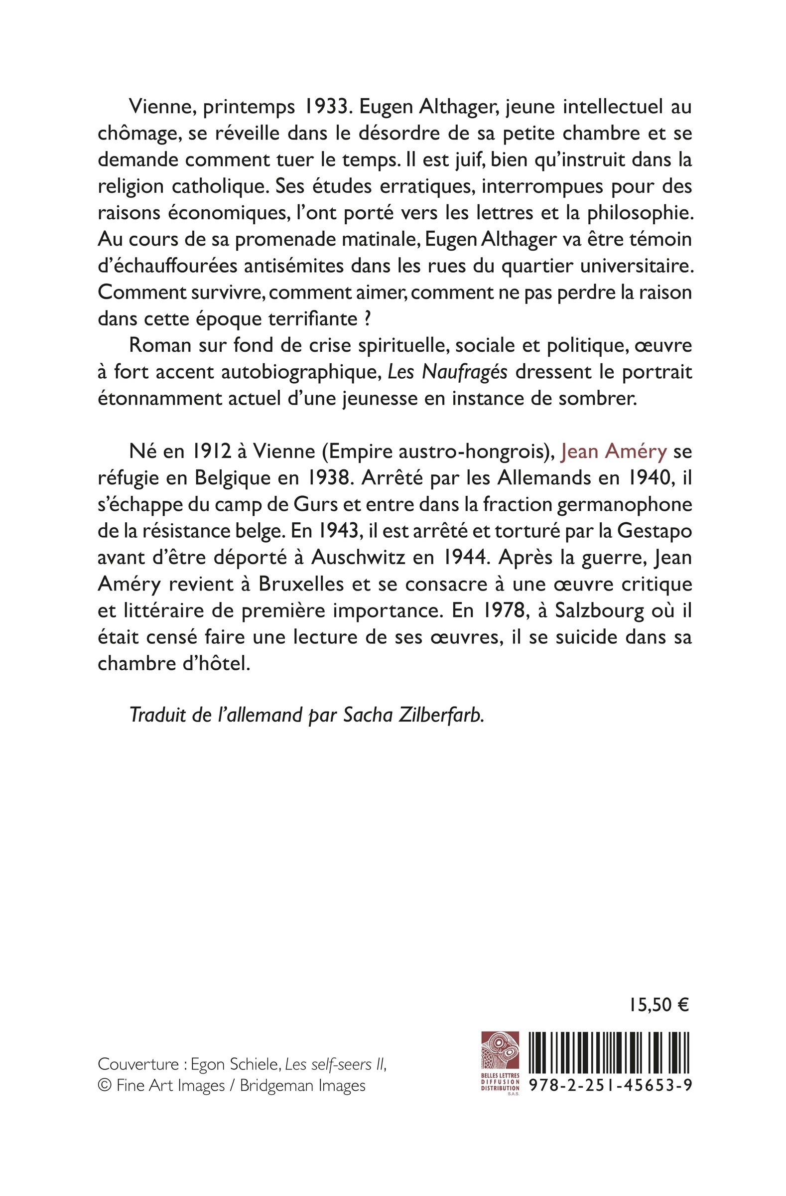 Les Naufragés - Jean Améry, Sacha Zilberfarb - BELLES LETTRES