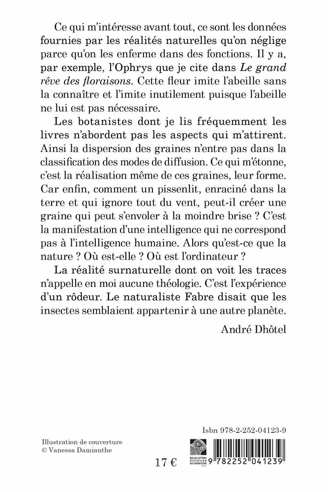 Le Grand rêve des floraisons - Andre Dhotel, Roland Frankart, Paul Berthet, Vanessa Damianthe - KLINCKSIECK