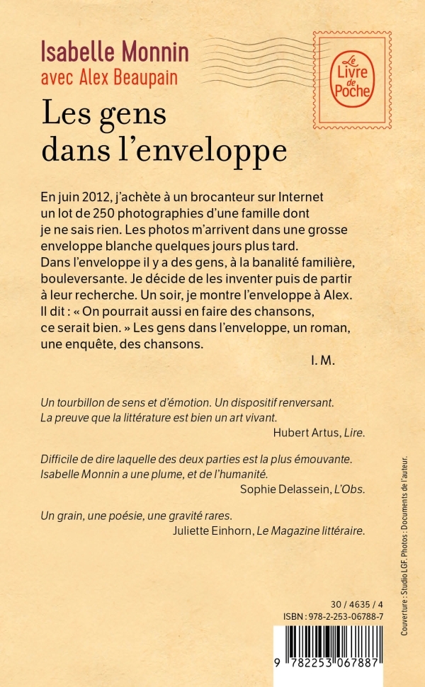 Les Gens dans l'enveloppe - Isabelle Monnin, Alex Beaupain - LGF
