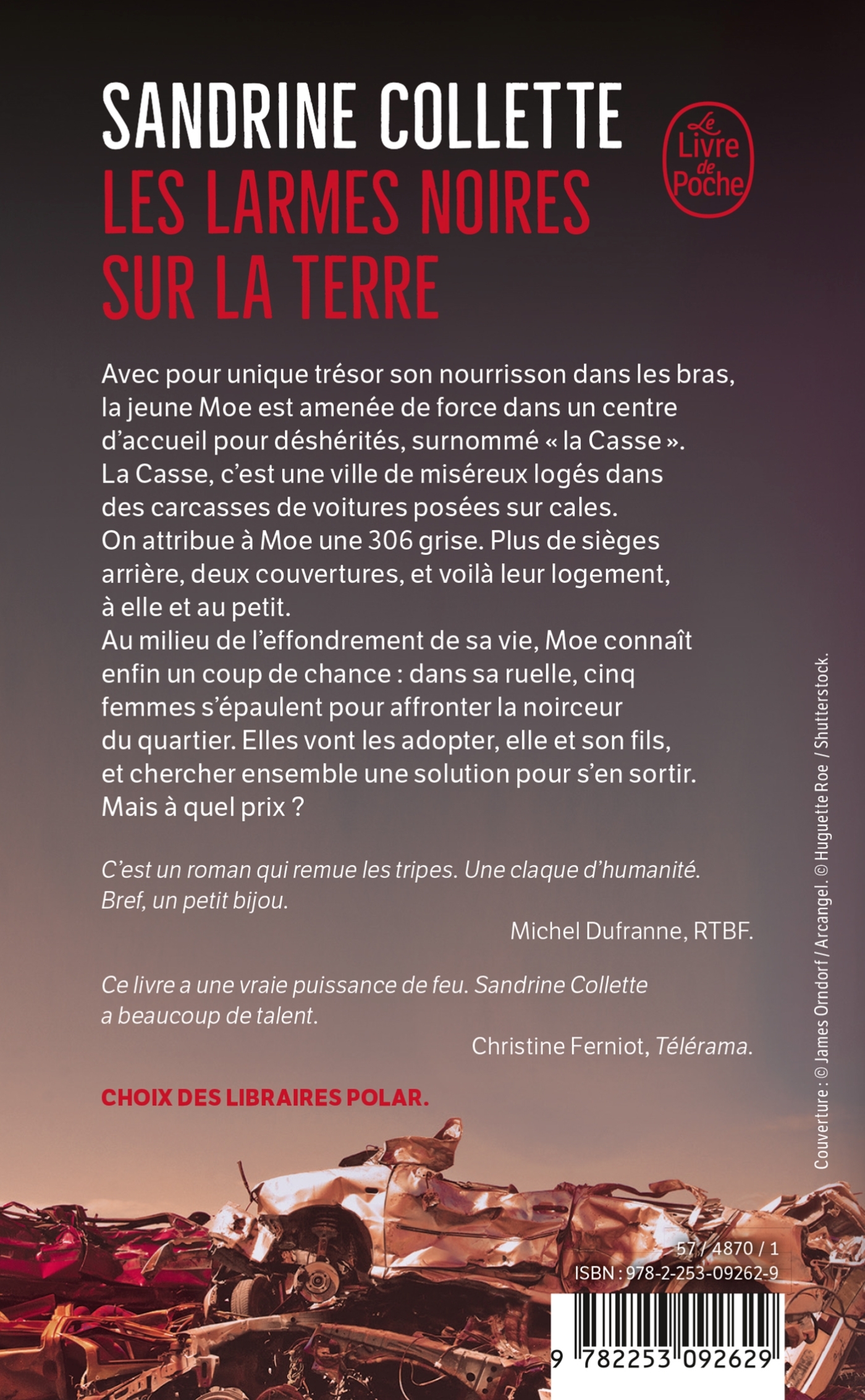 Les Larmes noires sur la terre - Sandrine Collette - LGF