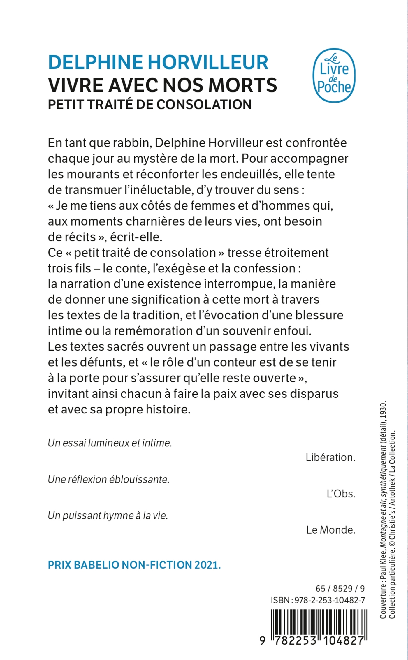 Vivre avec nos morts - Delphine Horvilleur - LGF