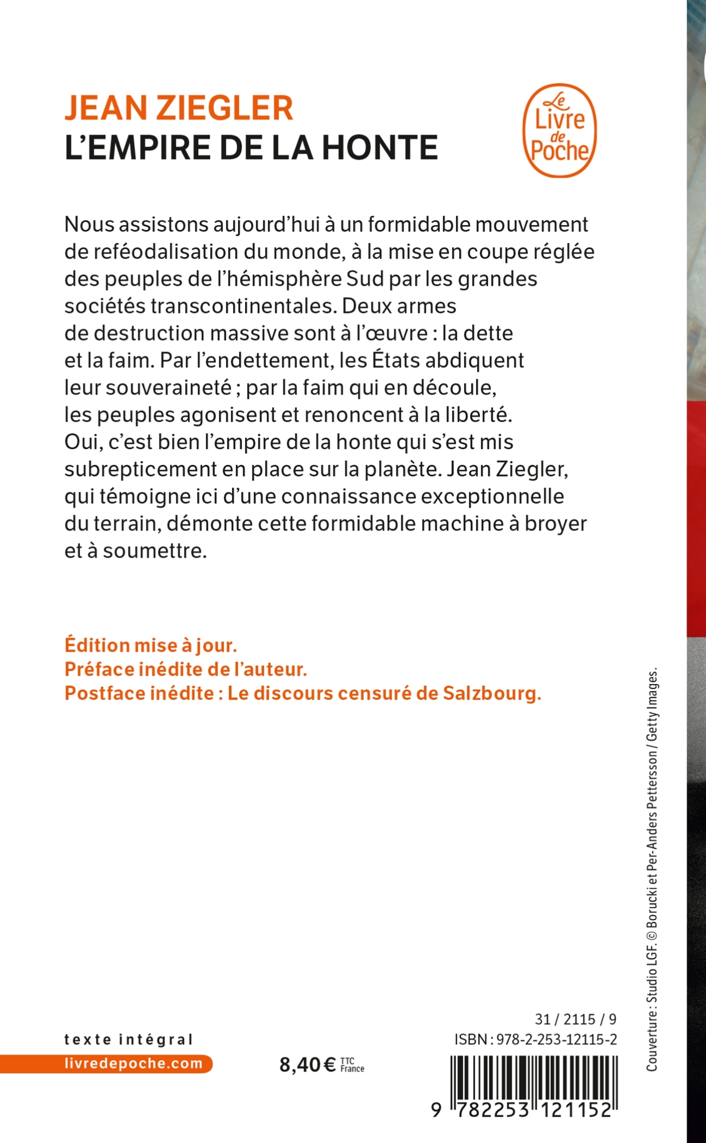 L'Empire de la honte - Jean Ziegler - LGF