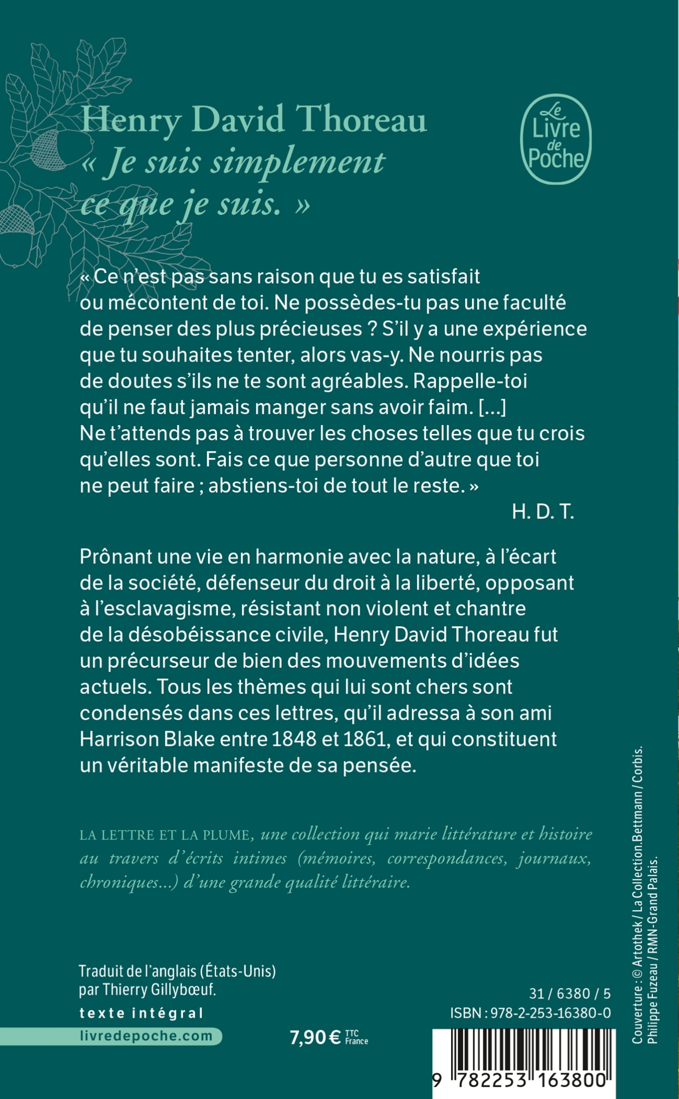 Je suis simplement ce que je suis - Henry David Thoreau - LGF